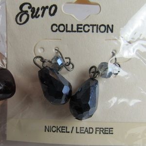 Black Nickel/Lead Free Earrings Euro Collection